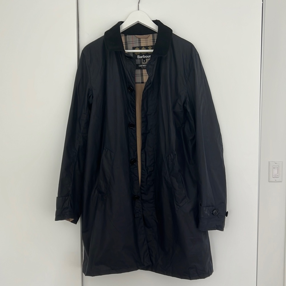 Barbour Men’s Long Waxed Rain Jacket